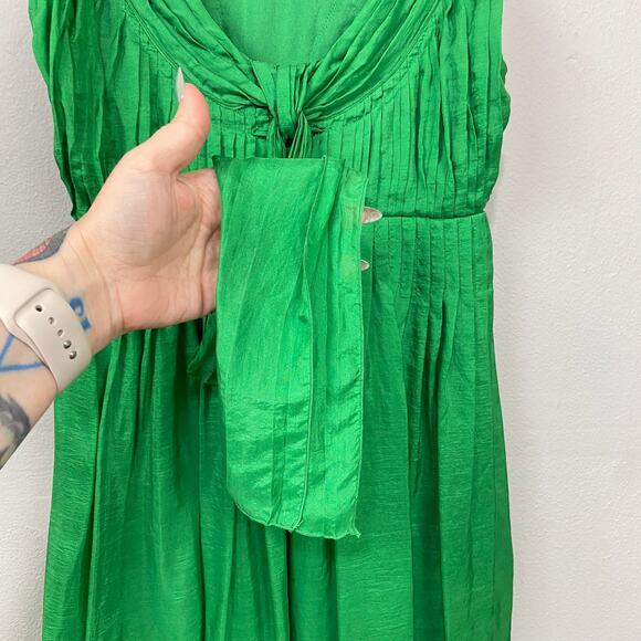 Diane Von Furstenberg Silk Dress Sz 2 Cocktail Party Garden Wedding Guest Green - Picture 12 of 12